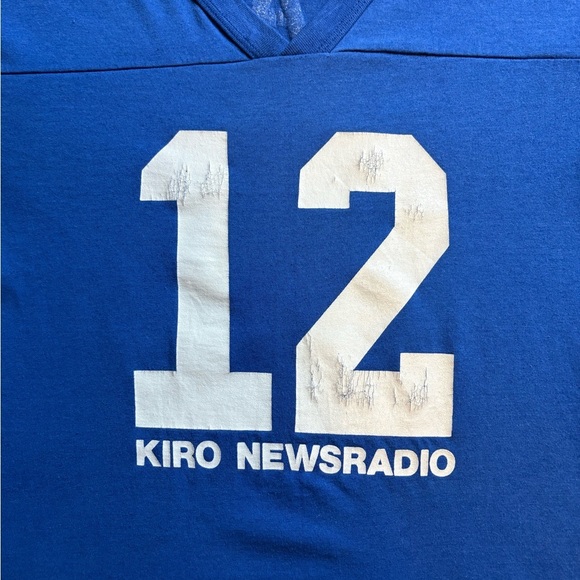 Vintage 80s Seattle Seahawks 12th Man Fan T-shirt Medium - Picture 4 of 6